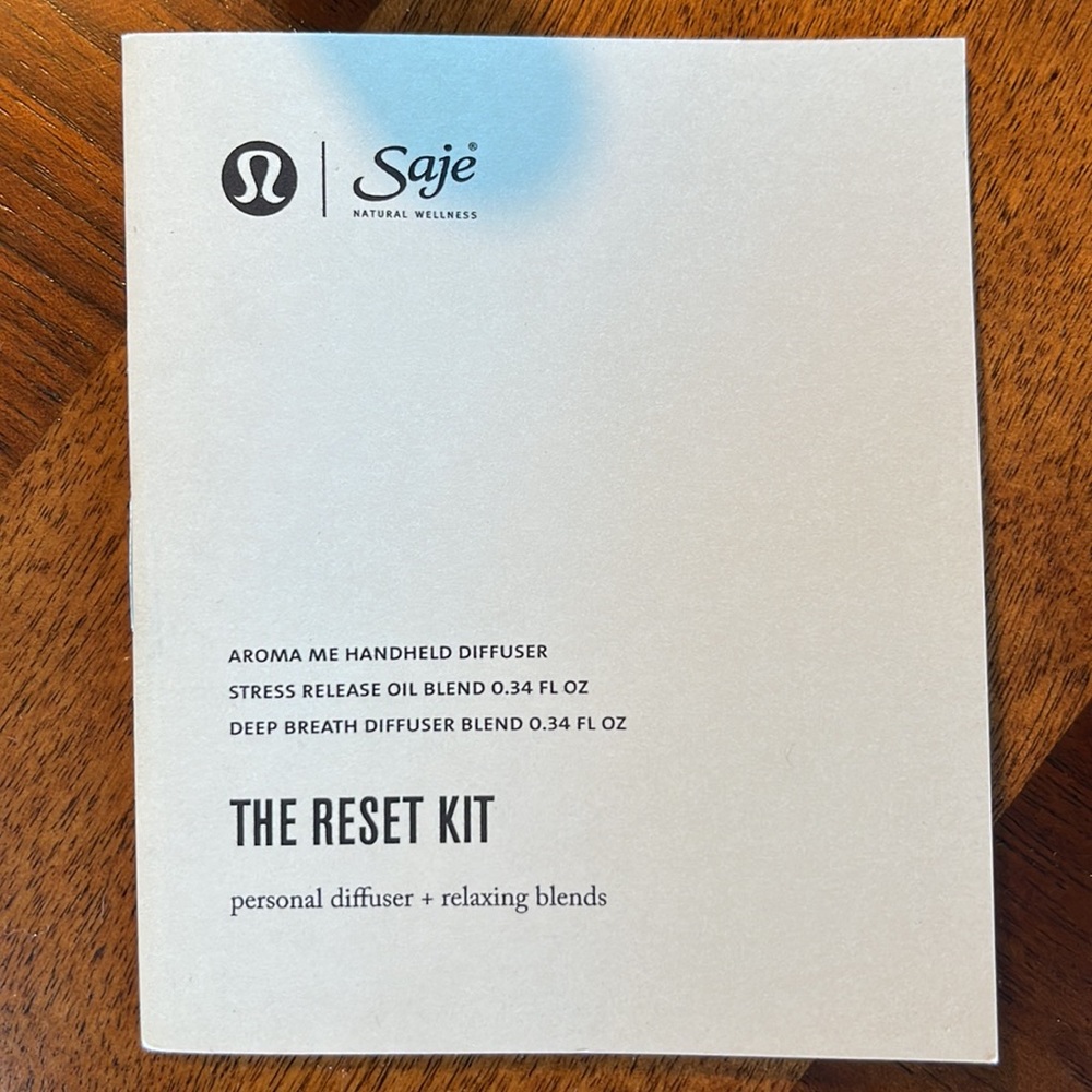 LULULEMON X SAJE COLLABORATION THE RESET KIT NEVER USED PERSONAL DIFFUSER - Picture 5 of 10